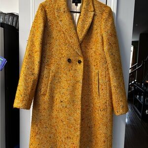 Yellow Tweed Double-Breasted Coat